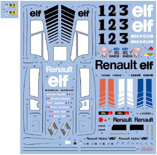 SHUNKO 1/24 ワークスチーム アルピーヌ ルノー A442A-B & A443 1978LM